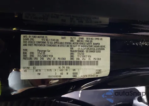 2016 Ford Focus Se из США, поврежденный, VIN 1FADP3K20GL225899